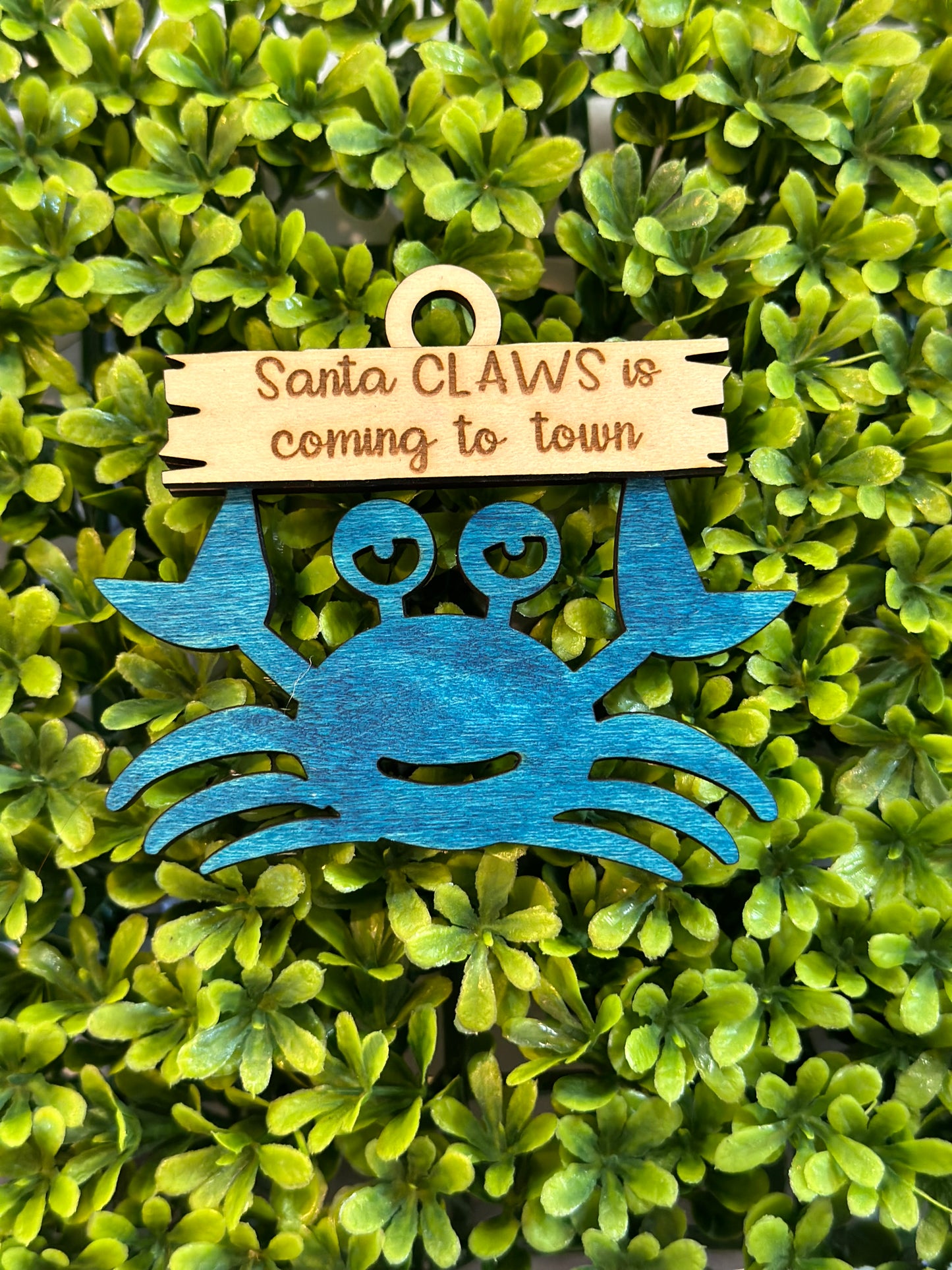 Christmas Crab Ornament - Made to Order