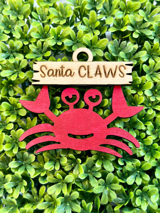 Christmas Crab Ornament - Made to Order