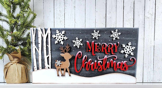 Oh Deer Mantel Christmas Sign Paint Kit - October Monthly Paint Kit