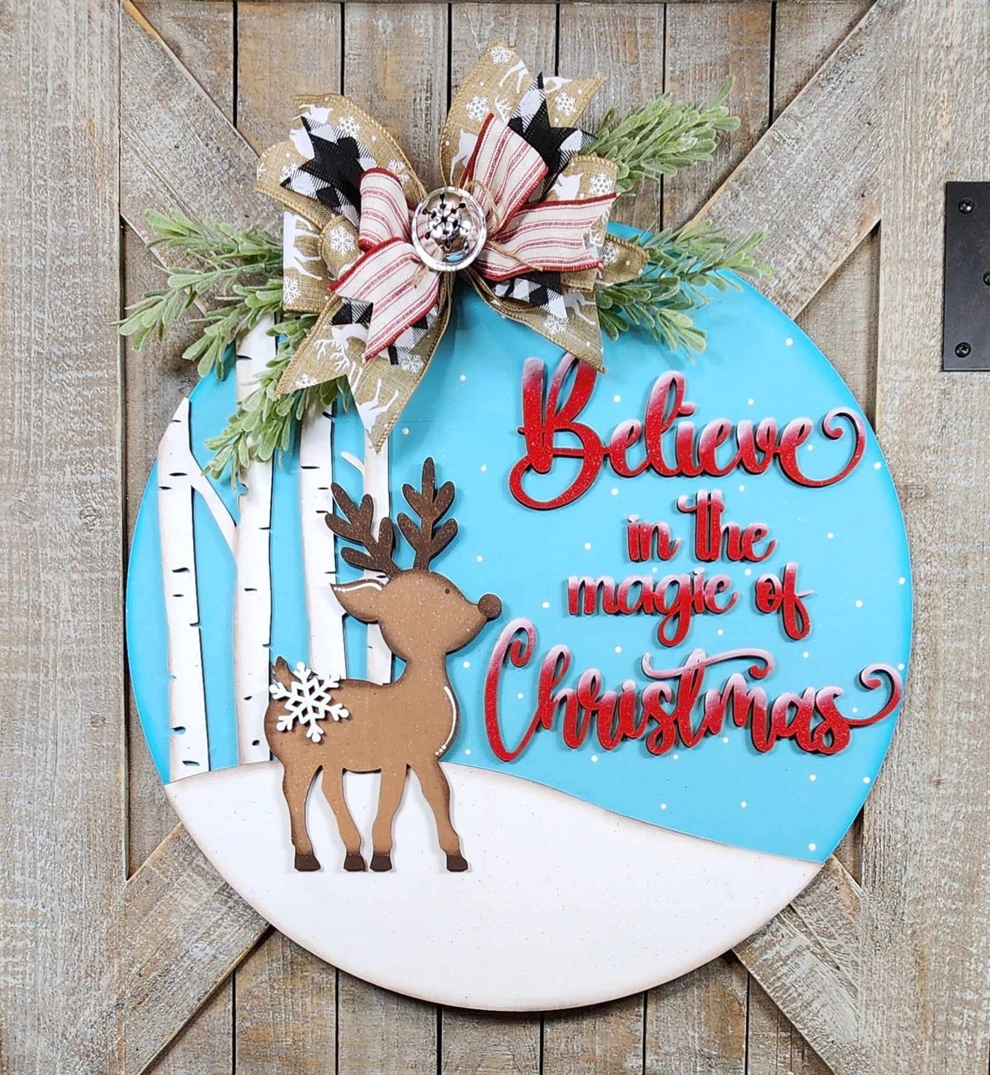 Oh Deer Christmas Door Hanger Paint Kit - October Monthly Paint Kit