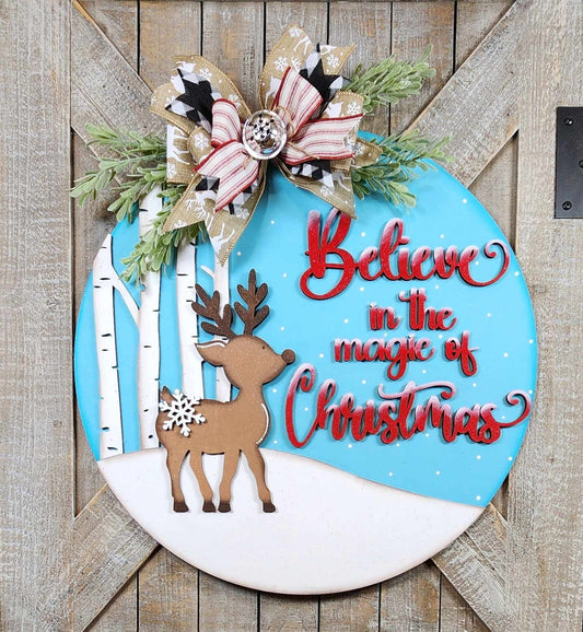 Oh Deer Christmas Door Hanger Paint Kit - October Monthly Paint Kit