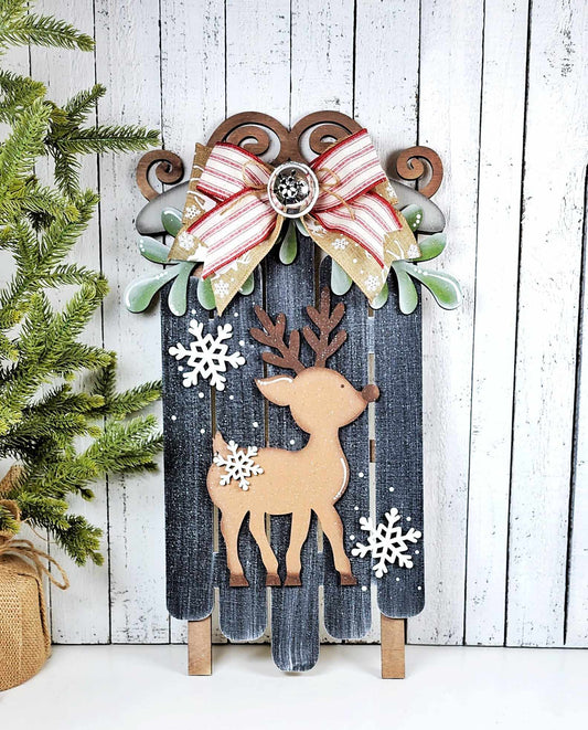 Oh Deer Sled Christmas Sign Paint Kit - October Monthly Paint Kit