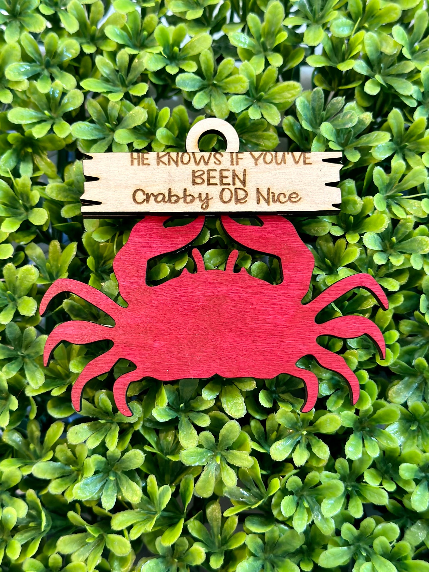 Christmas Crab Ornament - Made to Order
